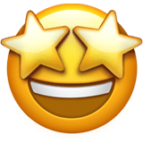 Emoji visage etoile