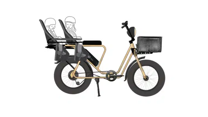 Velo cargo transport et porte-enfant